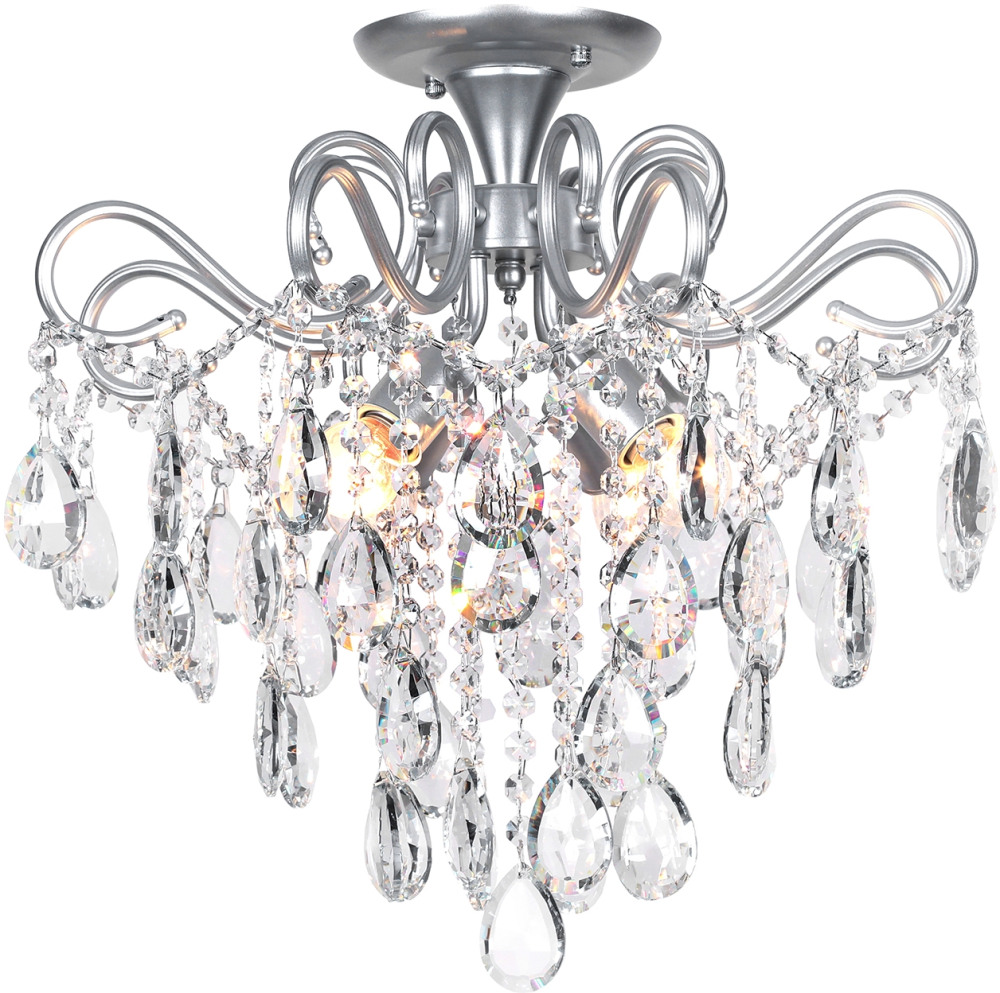 Потолочная люстра хрустальная E27*60W Escada 643/4P Silver_ESC