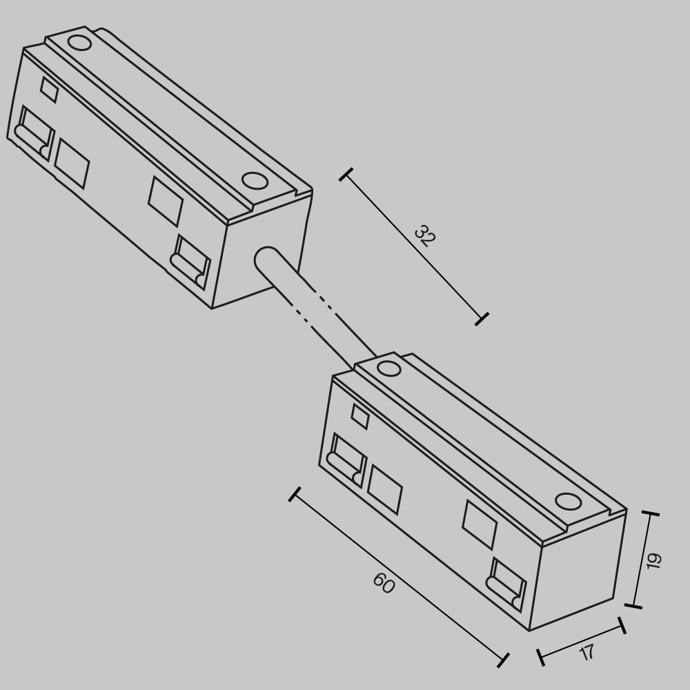 Коннектор питания прямой гибкий Maytoni Exility TRA034CPC-42W-5-1_MY