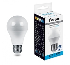 Лампа светодиодная G45 шар малый диммируемая 11W 230V E27 6400К Feron 51060_FR