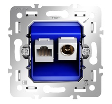 Механизм розетки TV+RJ45 S70 VLS0607M