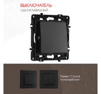 Выключатель одноклавишный 10AX 250V Arte Milano 217.30-1.black