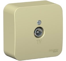 ТВ-розетка накладная оконечная (бежевый) Systeme Electric BLNTA000017