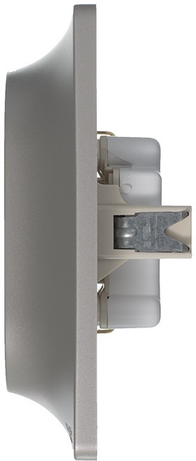 Розетка встраиваемая двойная с заземлением (платина) Systeme Electric GSL001224