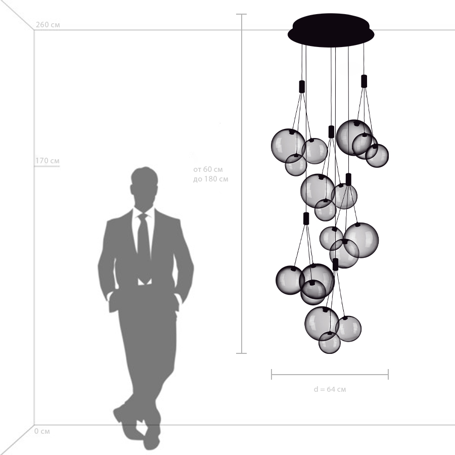 Каскадная люстра Lightstar Sferetta 801189_LS