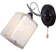 Бра с выключателем MD.1087-1-W BK+CH Imex MD.1087-1-W BK+CH_IM