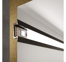 Встраиваемый алюминиевый профиль черный/белый для светодиодной ленты LL-2-ALP007 a053623_ES