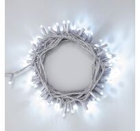 Гирлянда Нить 10м Белая 24В, 100 LED, Провод Серый Каучук 2,3мм, IP65 LTC ECO100-5-1W