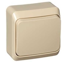 Выключатель накладной одноклавишный (кремовый) Systeme Electric KA10-001K