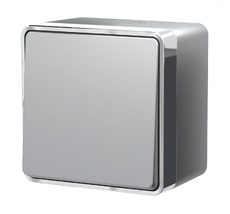 Выключатель одноклавишный влагозащищенный Gallant (серебряный) a052767_WR