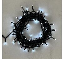 Гирлянда Нить 10м Белая 24В, 100 LED, Провод Черный ПВХ, IP54 PST100-11-1W