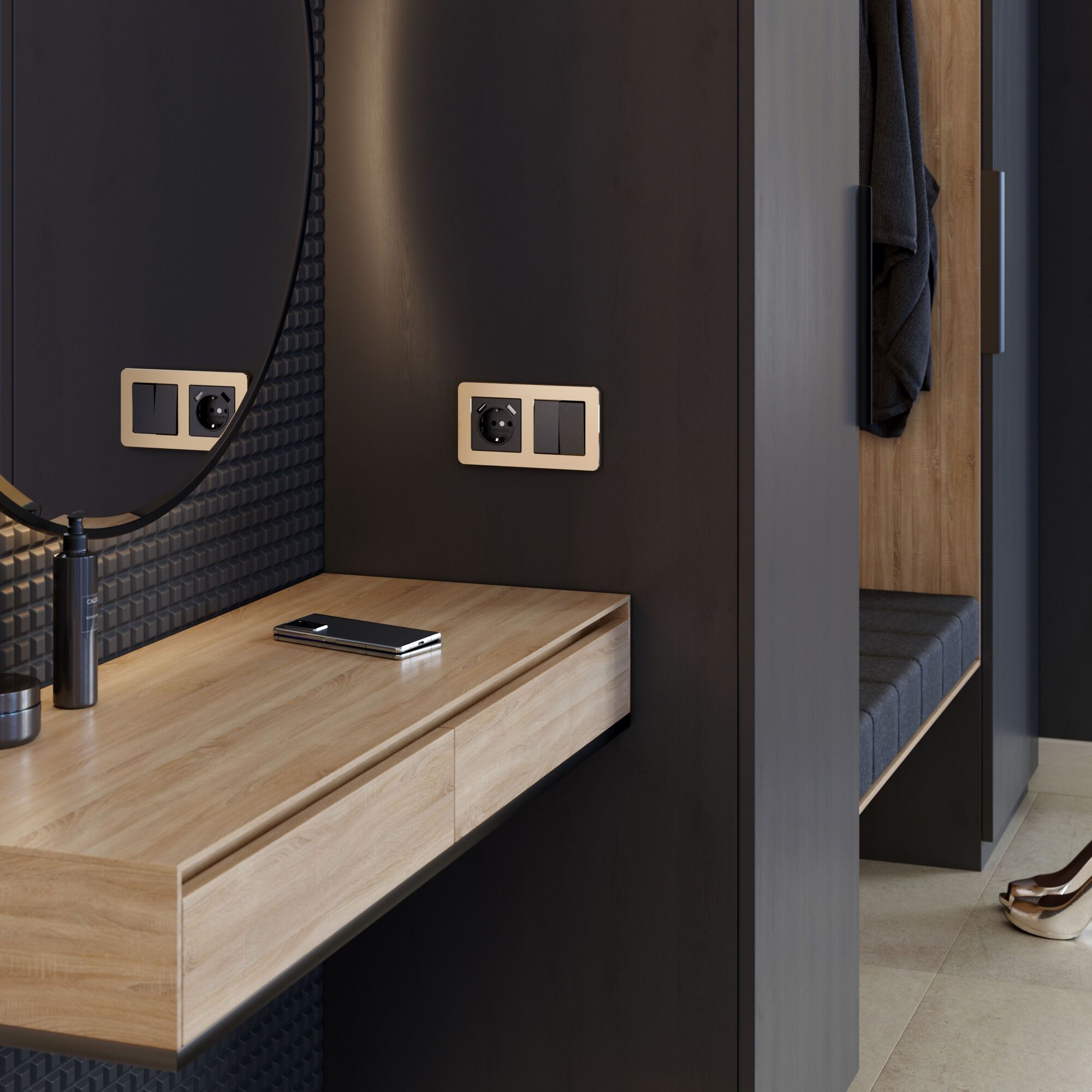 Рамка на 2 поста Platinum шампань Werkel a059214_WR