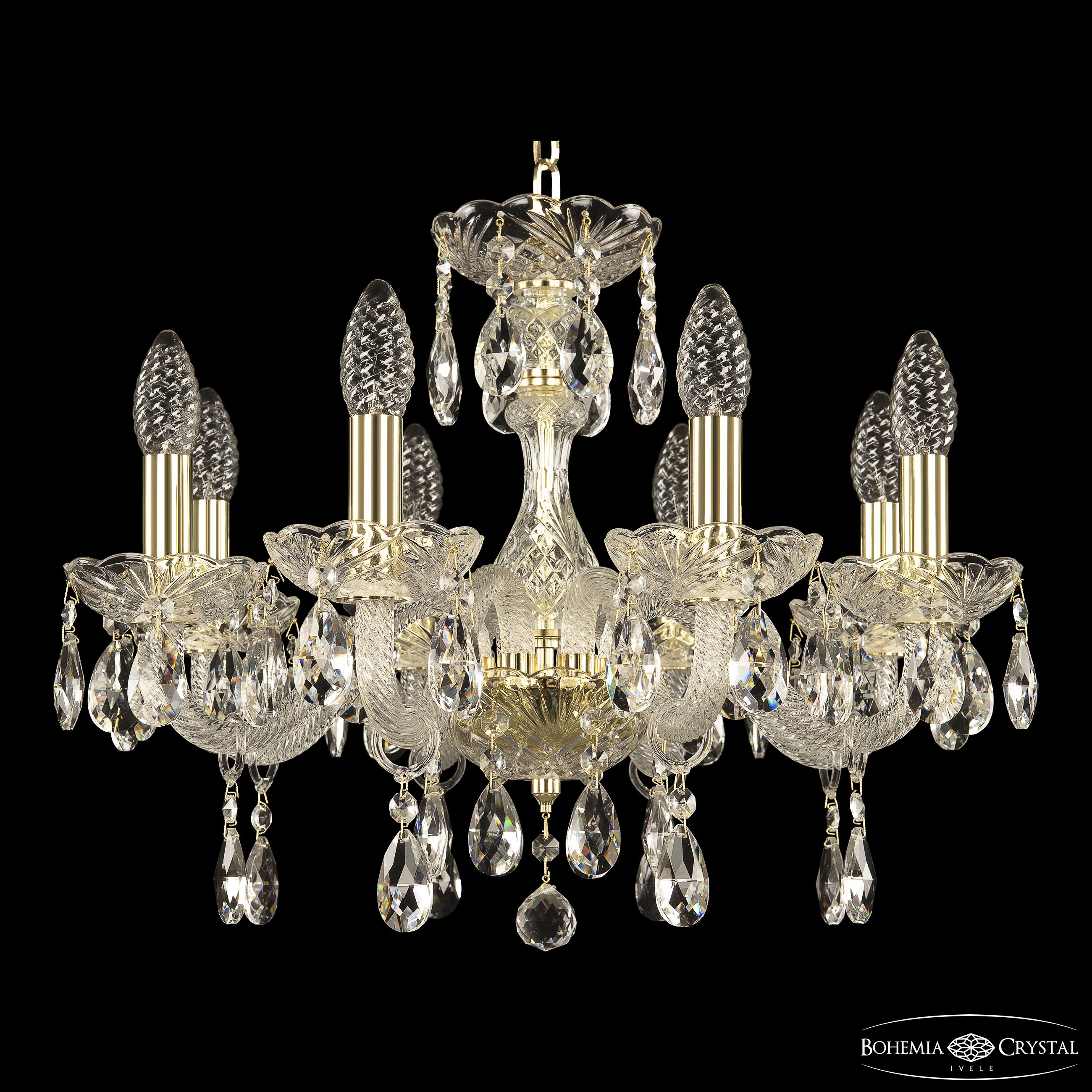 Хрустальная люстра Bohemia Ivele Crystal 117/8/165 G_BI