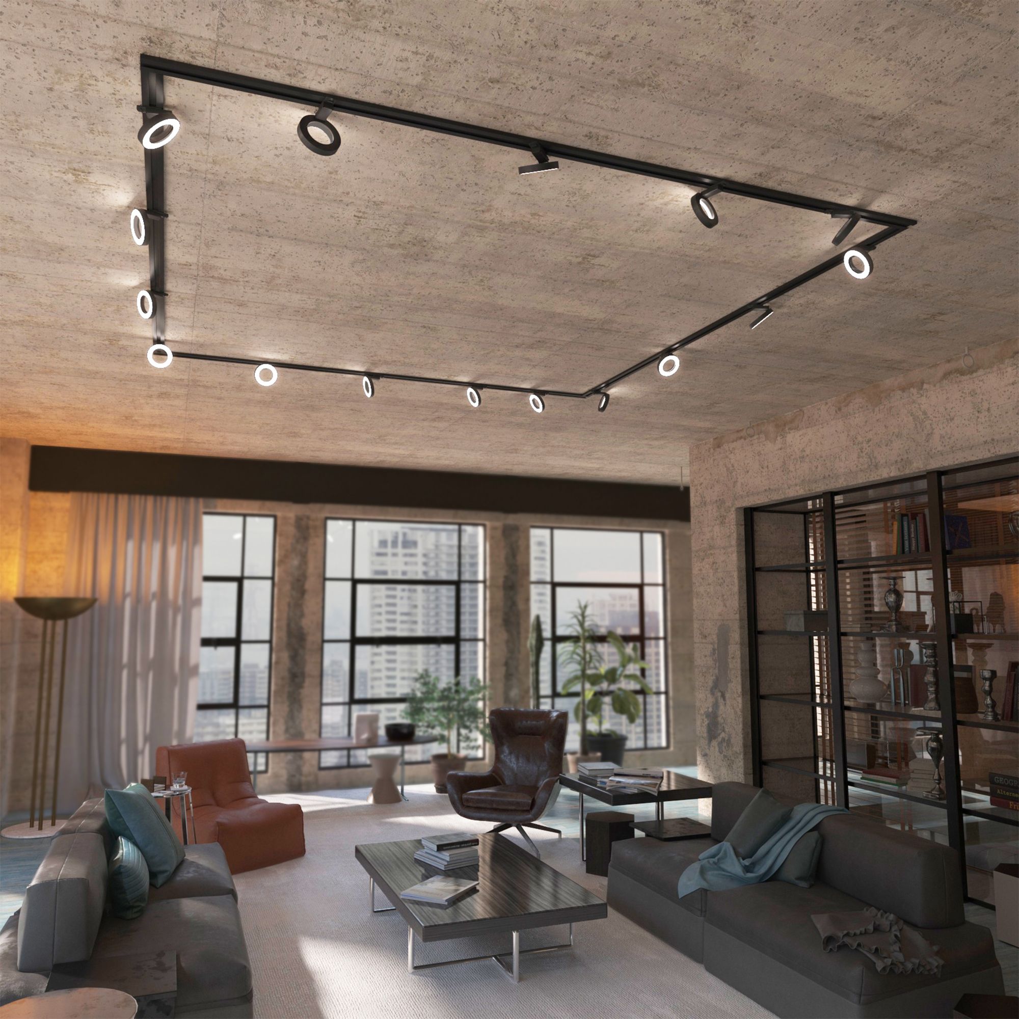 Трековый светодиодный светильник Elektrostandard для однофазного шинопровода Spila черный 12W 4200K Spila a056374_ES