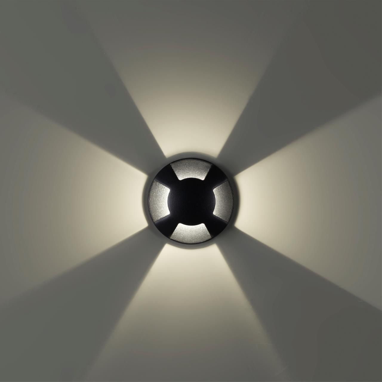 Встраиваемый грунтовый светильник ODEON LIGHT WALD 6662/3GL, цвет черный