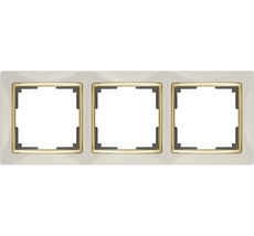 Рамка на 3 поста Snabb WL03-Frame-03-ivory-GD a051647_WR