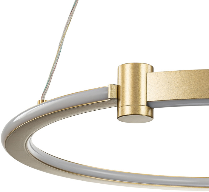 Подвесная люстра (+ночной режим) с пультом светодиодная (14015/1P Gold) Indigo V000077L