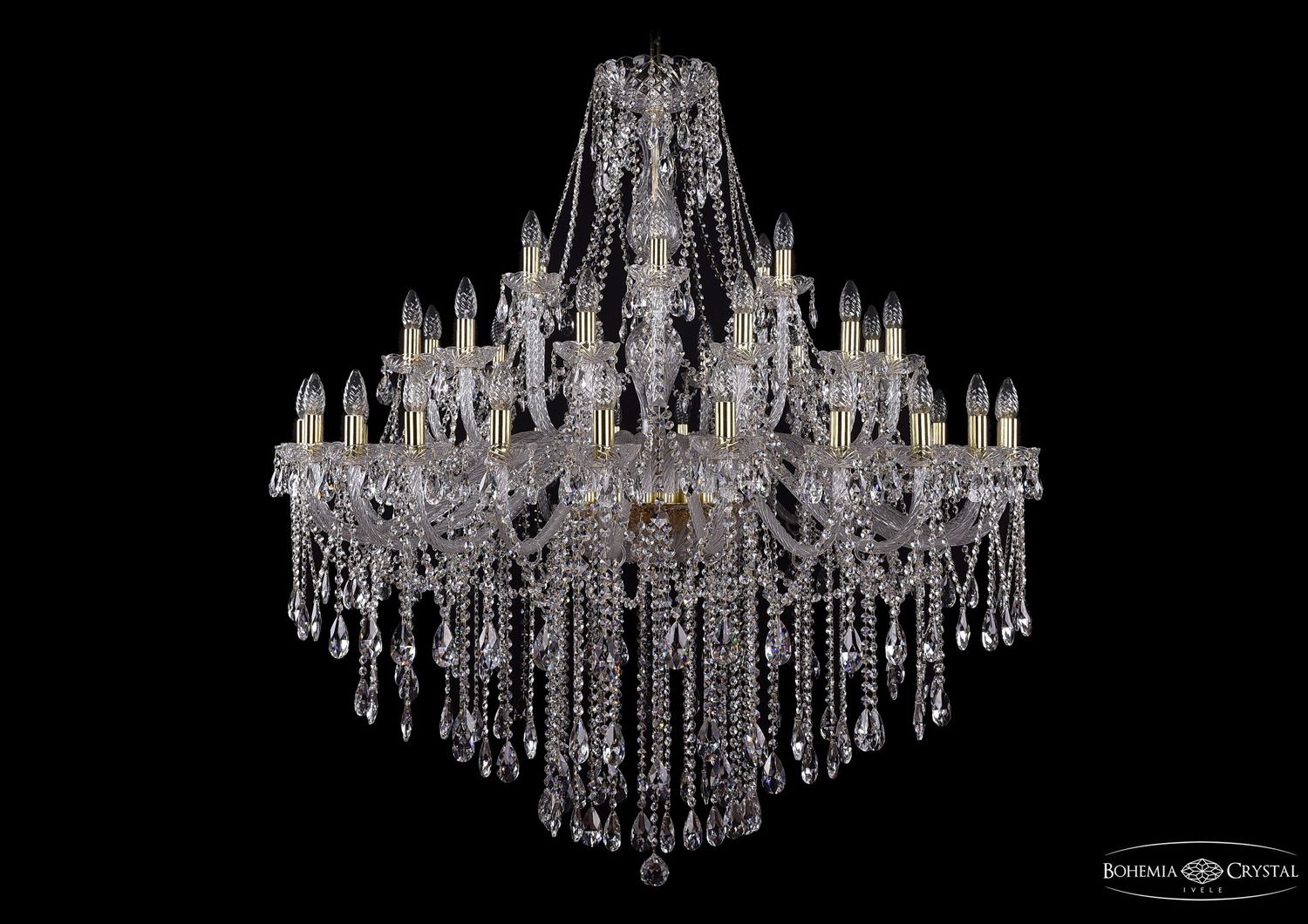 Хрустальная люстра Bohemia Ivele 1415/24+12+6/460 G_BI