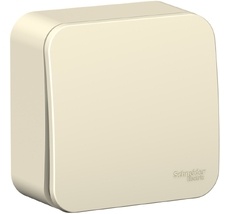 Выключатель накладной с самовозвратом одноклавишный (молочный) Systeme Electric BLNCA101012