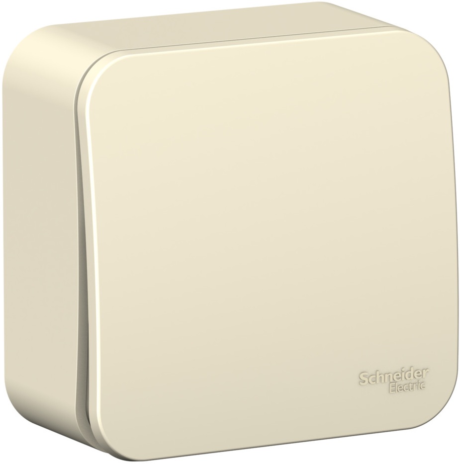 Выключатель накладной с самовозвратом одноклавишный (молочный) Systeme Electric BLNCA101012