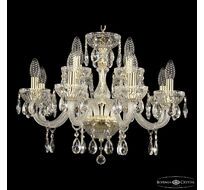Хрустальная люстра Bohemia Ivele Crystal 5417/8+4/195 G Clear/M-1G_BI