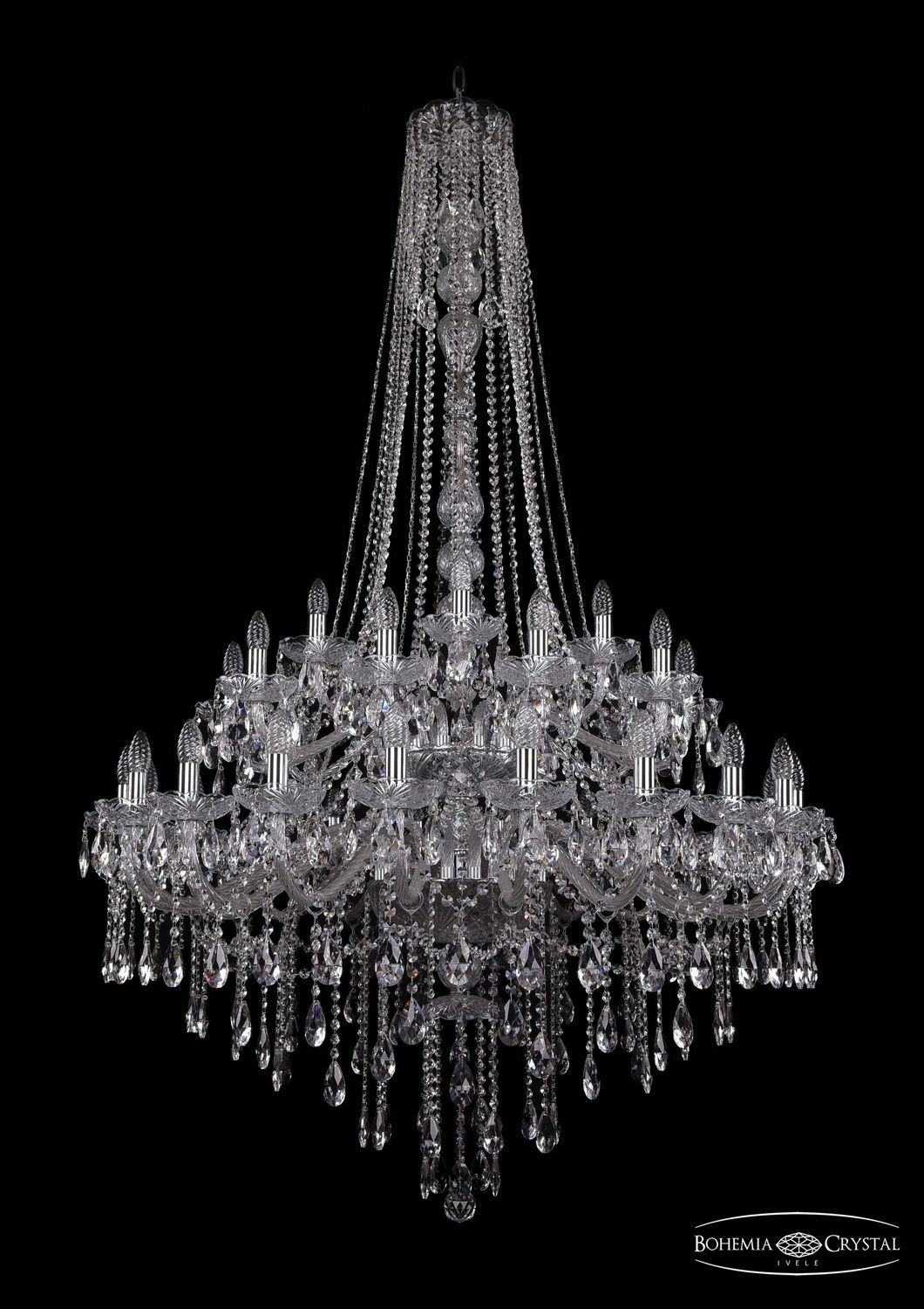 

Хрустальная люстра Bohemia Ivele 1415/20+10+5/400/h-185/2d Ni, 1415/20+10+5/400/h-185/2d Ni