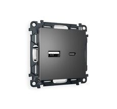 Розетка 2USB A+C 20W быстрая зарядка QUANT MA661010_AMB