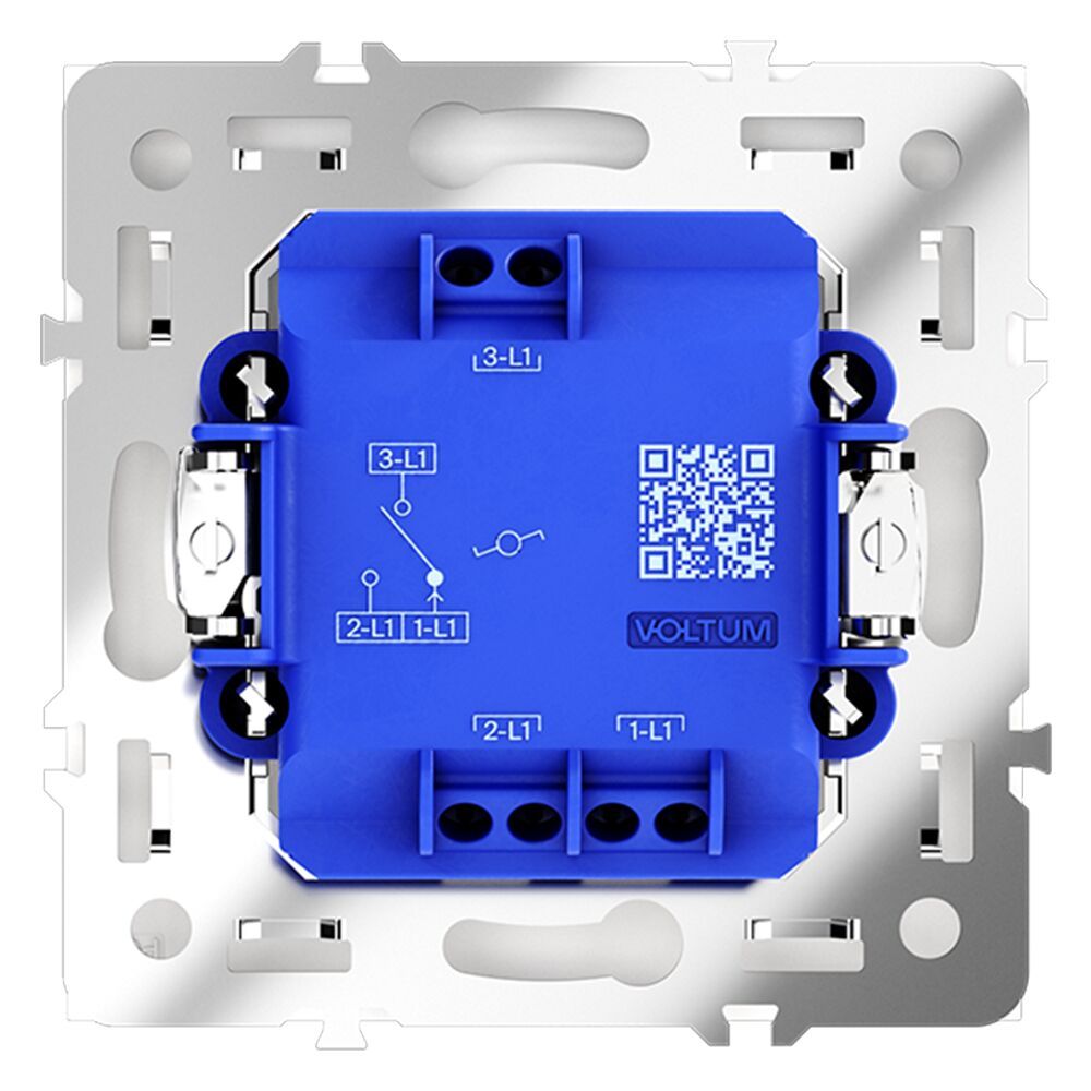 Проходной переключатель встраиваемый VOLTUM S70 одноклавишный 10А VLS010303
