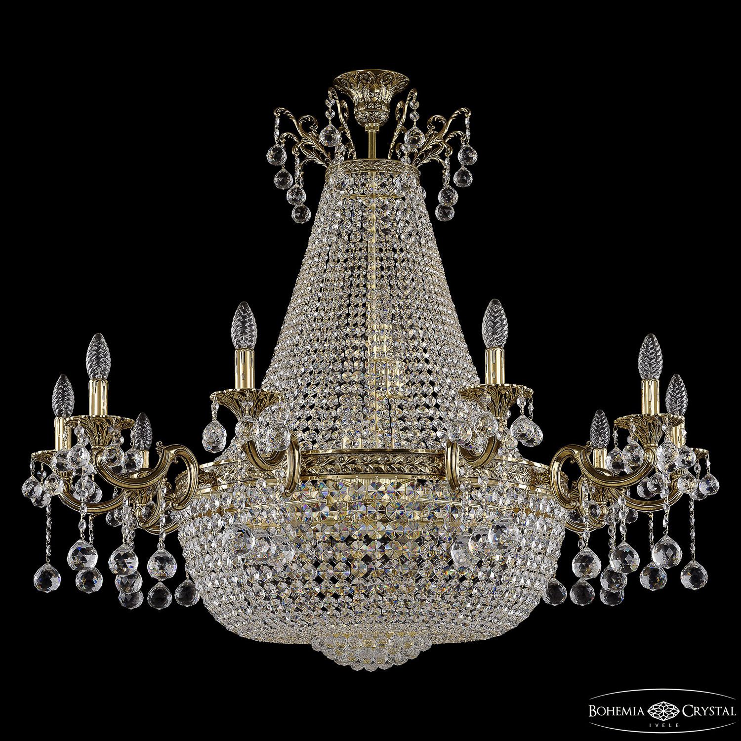 

Хрустальная люстра Bohemia Ivele Crystal 2228H210/10/106IV/Y1 GB, 2228H210/10/106IV/Y1 GB