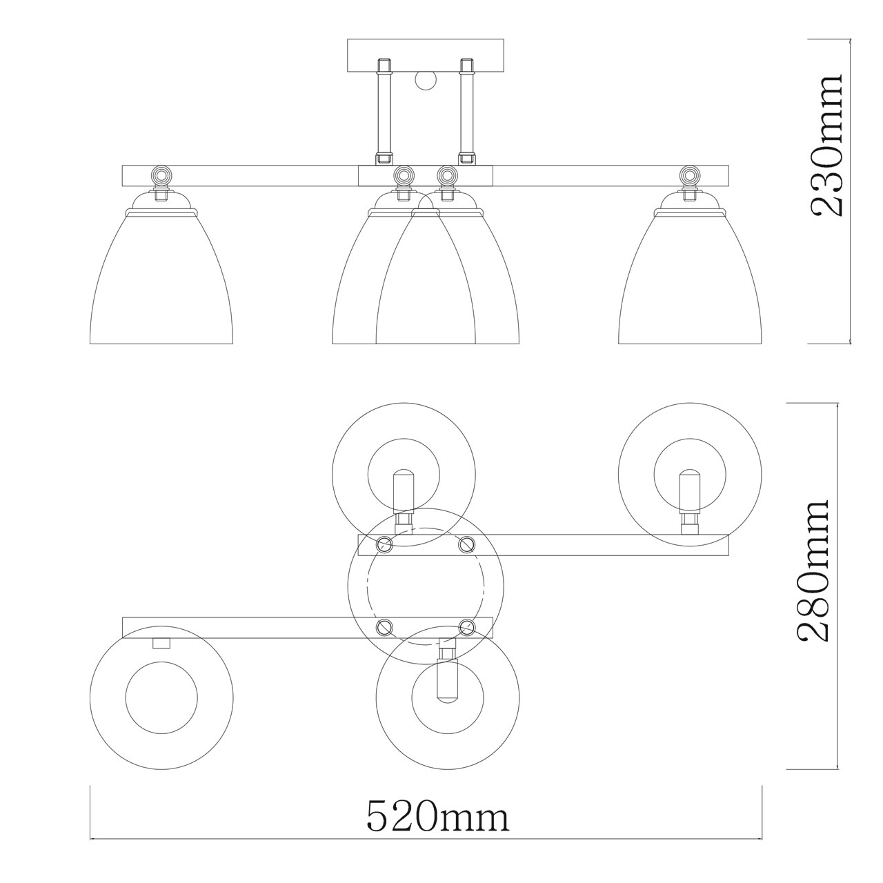 Потолочная люстра De Markt Тетро 673017204_MW