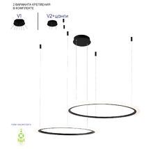 Подвесная люстра Crystallux MANZANA MANZANA SP53W LED BLACK_CR