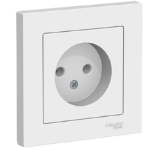 Розетка встраиваемая без заземления (белый) Systeme Electric ATN000140