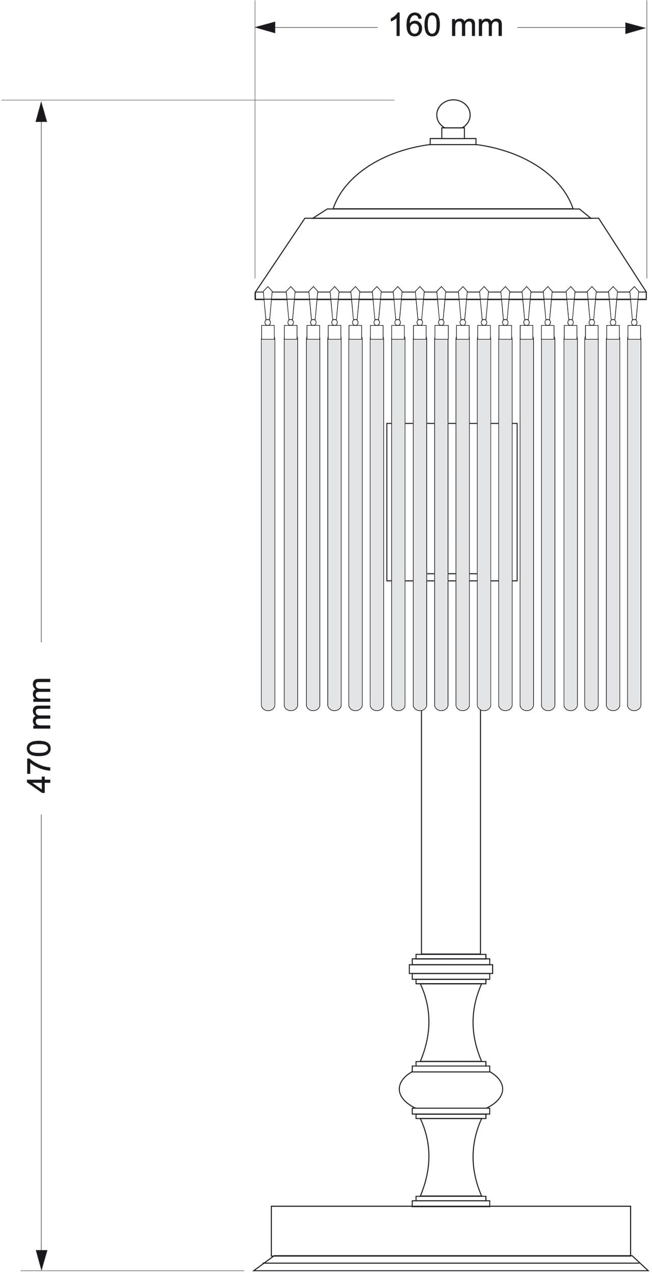 Настольная лампа Kutek Fiore FIO-LG-1(P)