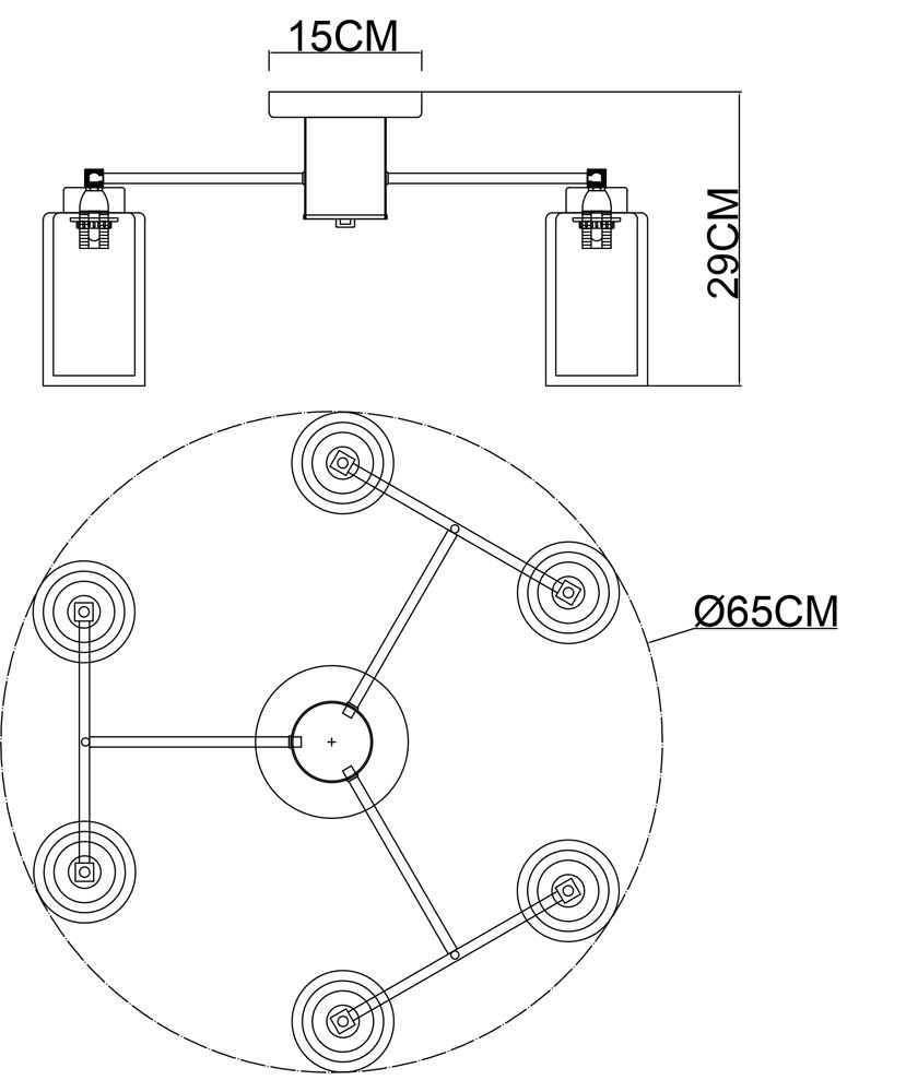 Потолочная люстра ArteLamp LEO A7027PL-6BK