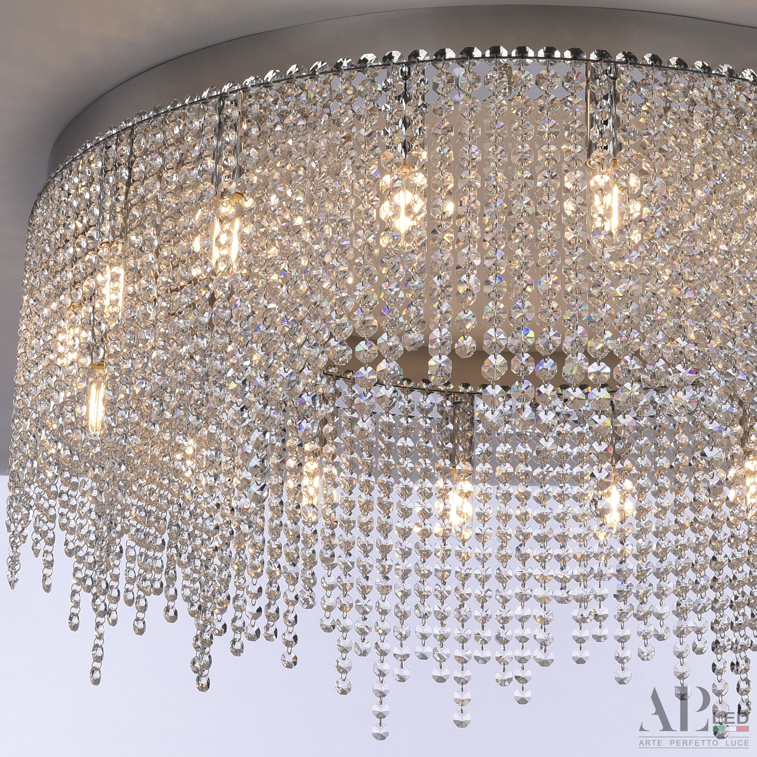 Хрустальная люстра APL LED Sicilia SH02.73.B.Ni.E14.PK_BI