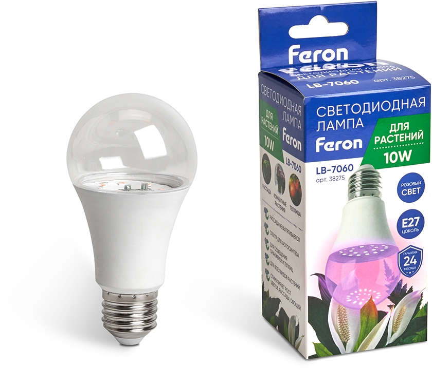 Лампа светодиодная для растений А60 Feron 38275_FR