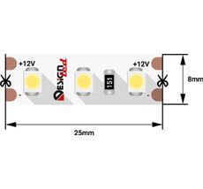 Лента светодиодная 1м. 9,6W 2700K LUX DSG3120-12-WW-33 00-00001487_SW