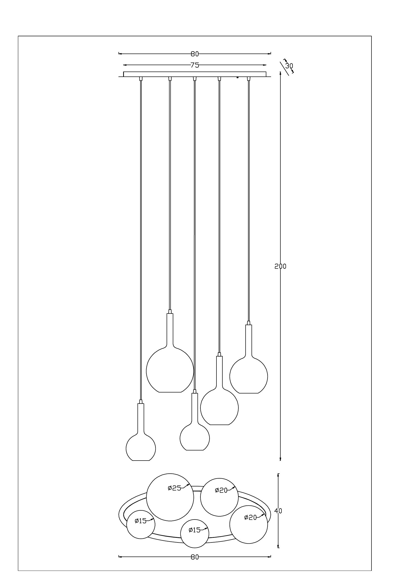 Подвесной светильник Arte Lamp Gala A2720SP-5SG