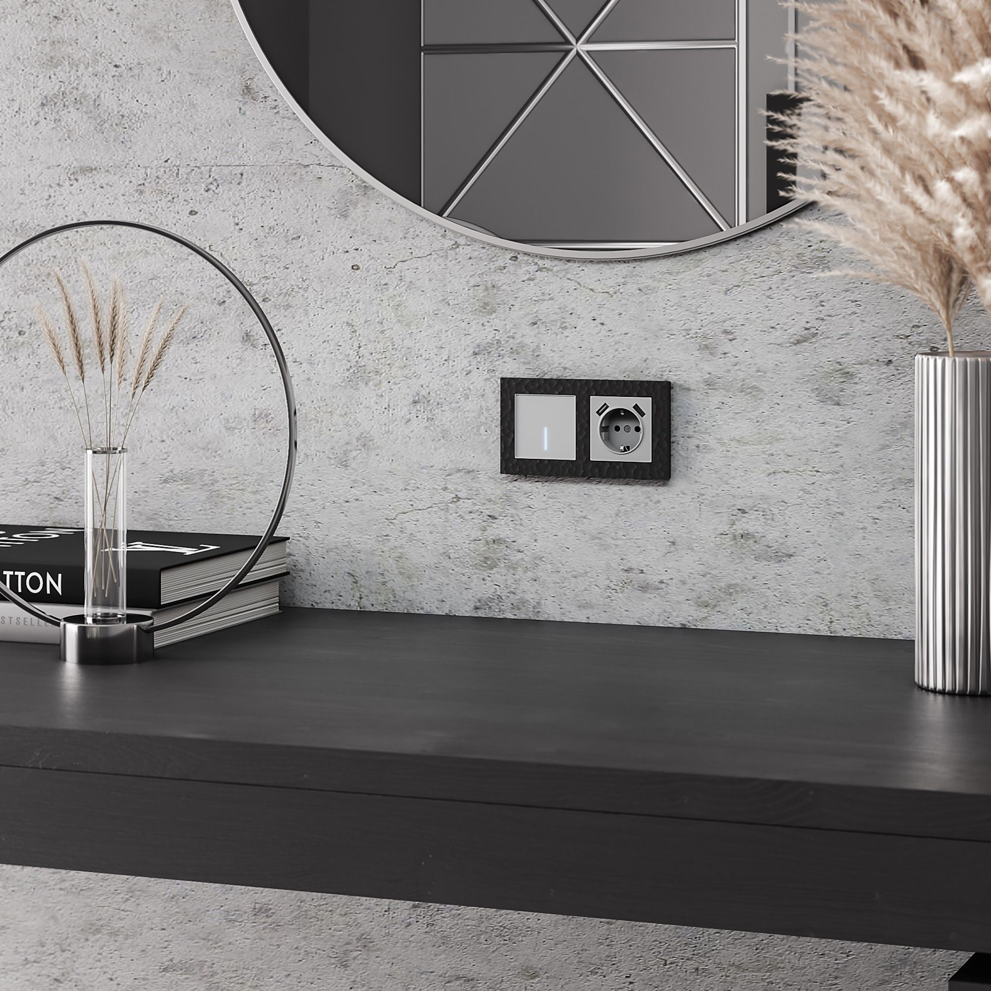 Сенсорный выключатель одноклавишный с управлением по Wi-Fi (серебряный) Werkel a048323_WR