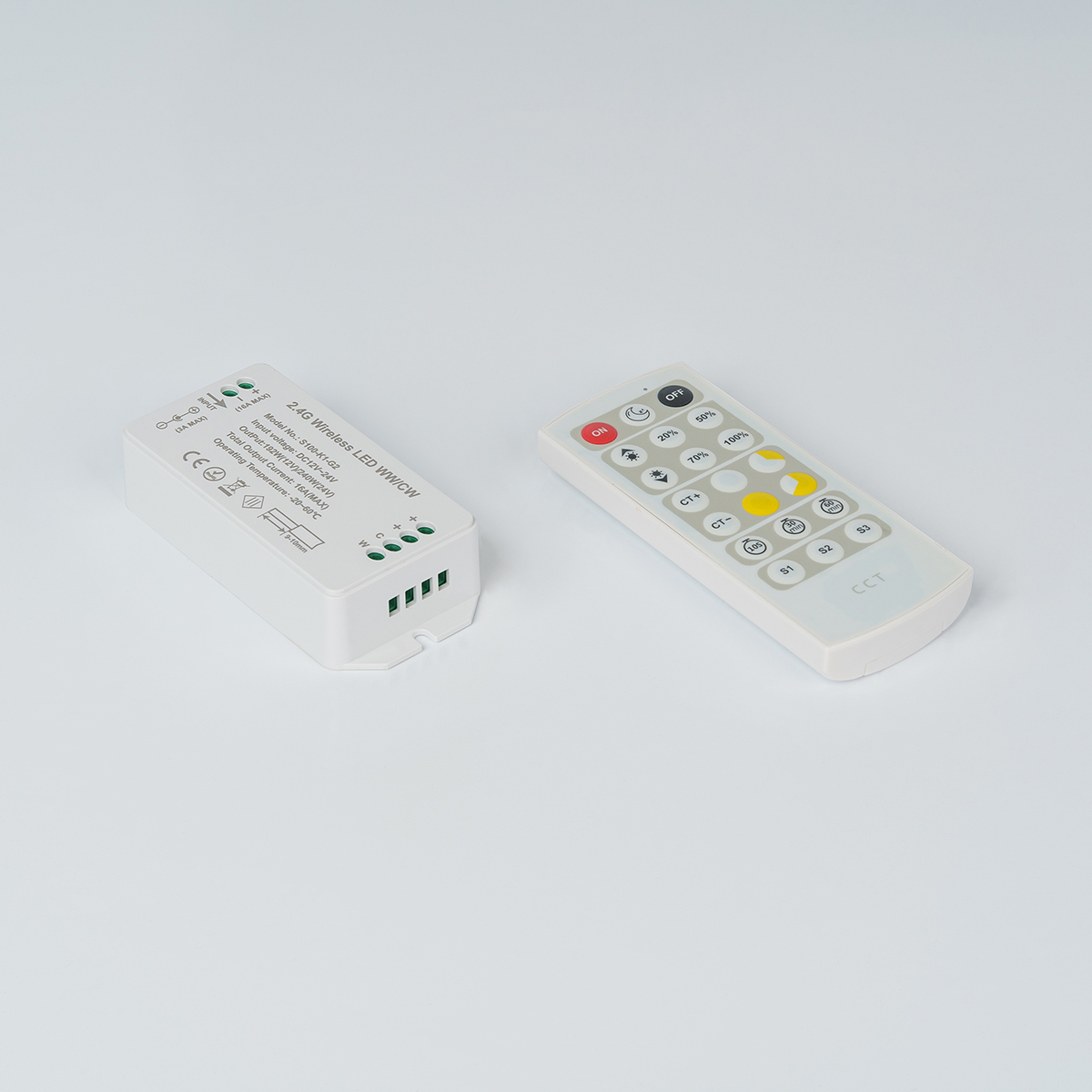 Контроллер CW, 2.4G с пультом, 21 кноп., DC12/24V, 16A SWG 00-00021389_SW