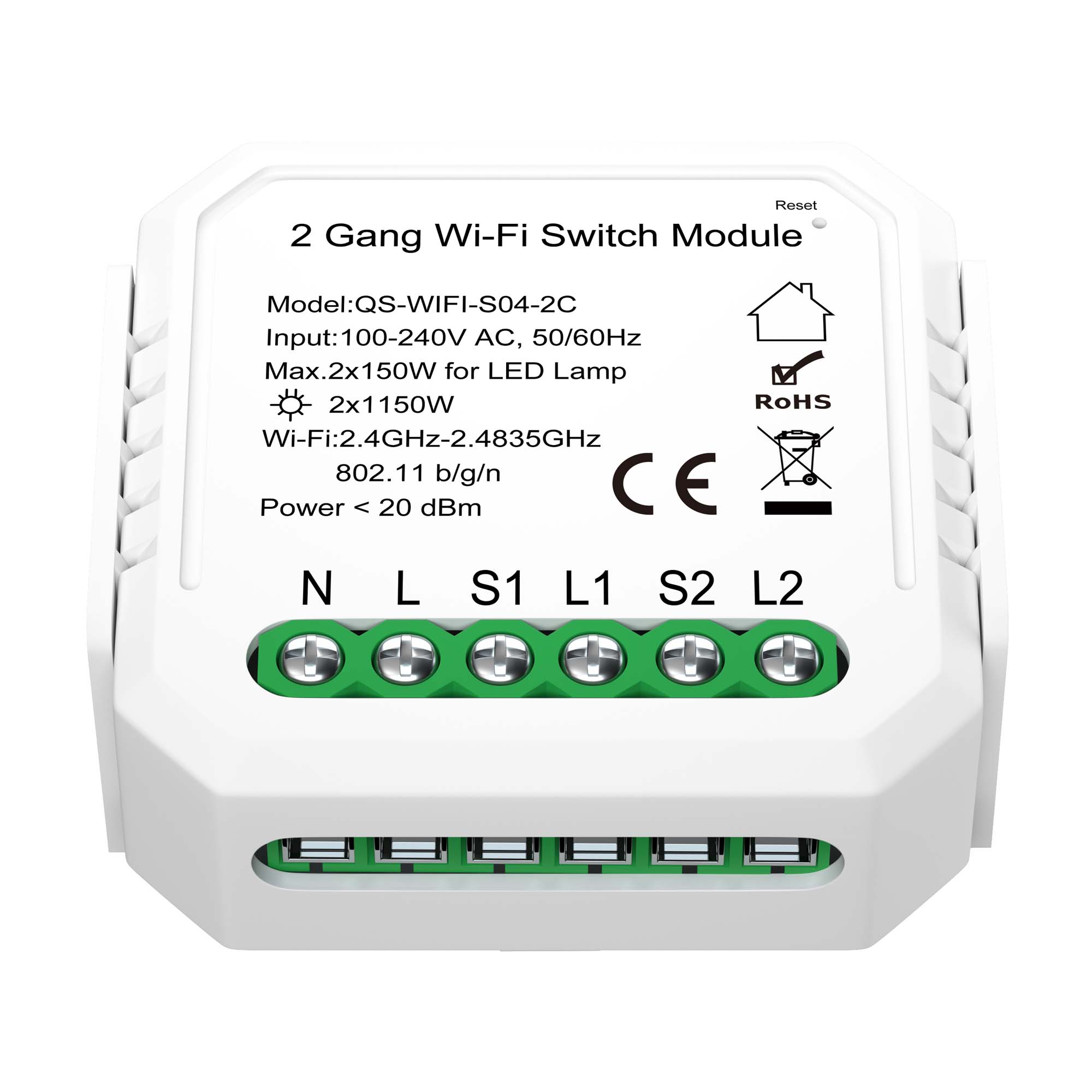 WIFI реле 2 канала, 2х5A ST LUCE AROUND ST9000.500.02C