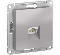 Розетка встраиваемая Ethernet RJ-45 (алюминий) Systeme Electric ATN000383