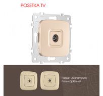 Розетка TV Arte Milano 205.43-1.shampan
