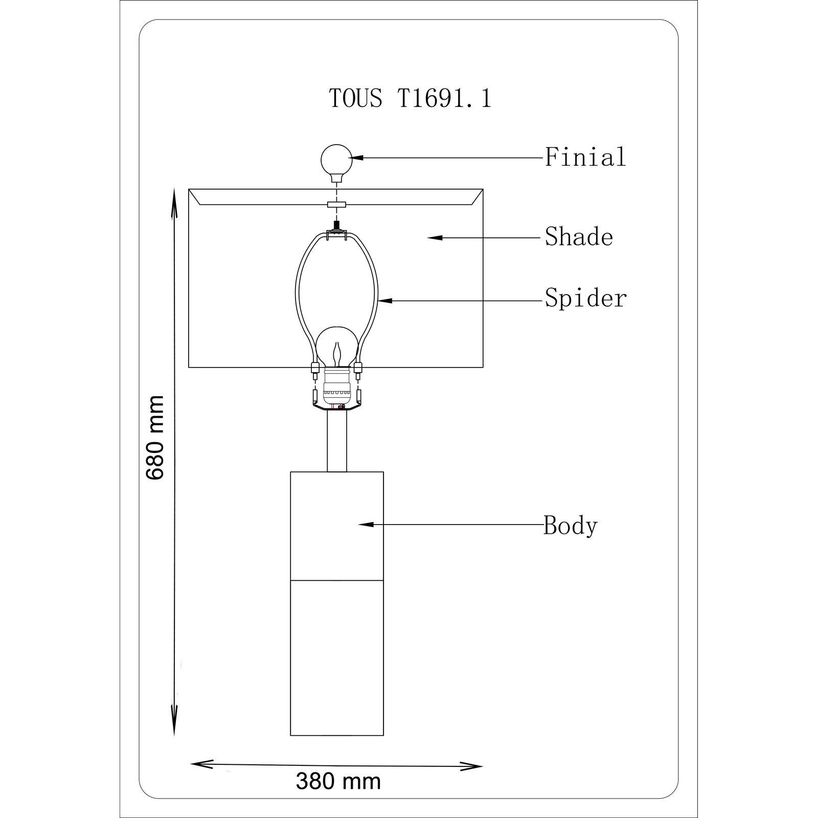 Настольная лампа Lucia Tucci TOUS TOUS T1691.1