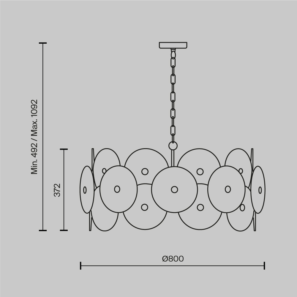 Подвесная люстра Maytoni Aster MOD007PL-10G_MY