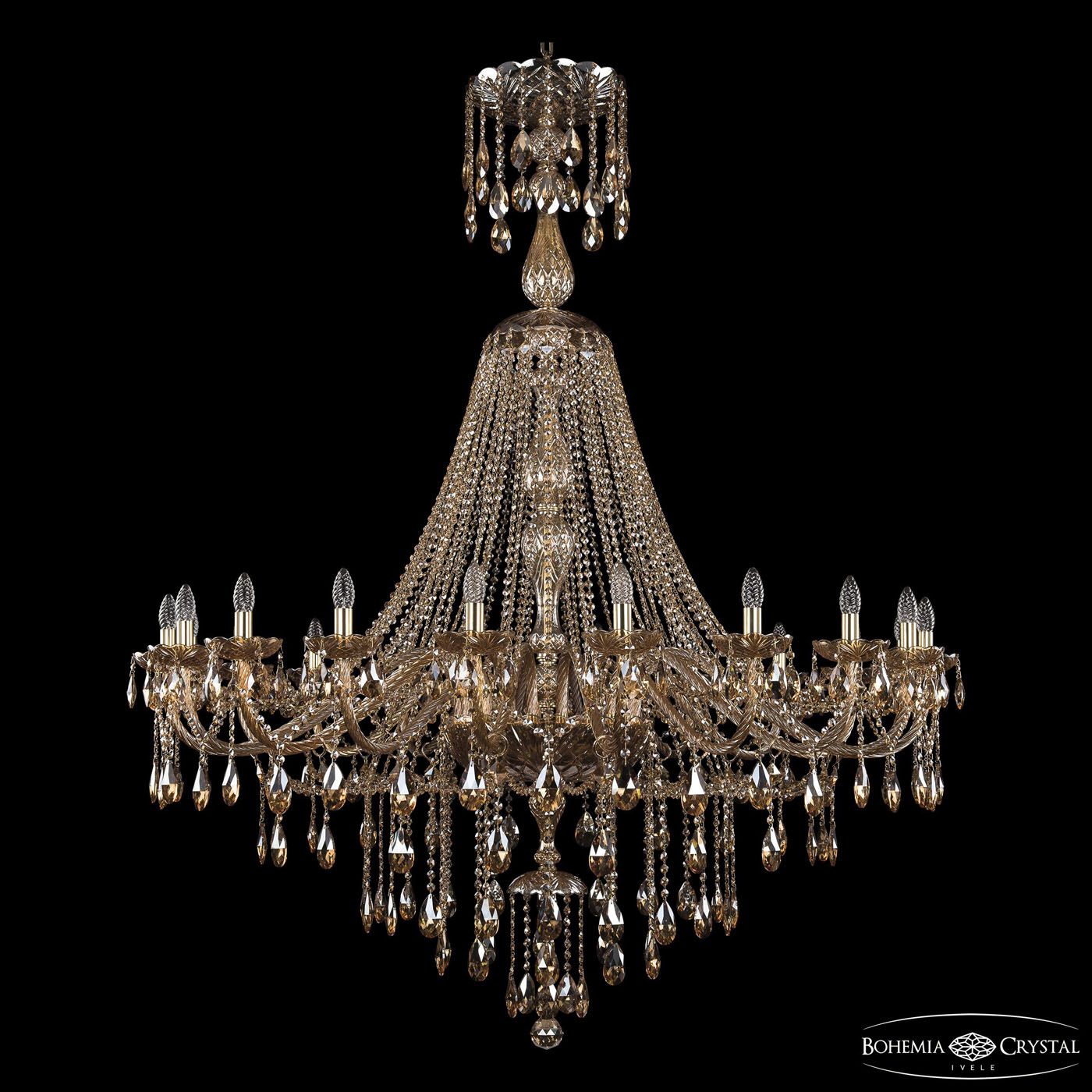 Хрустальная люстра Bohemia Ivele 1415/20/530/XL-180 G M721_BI