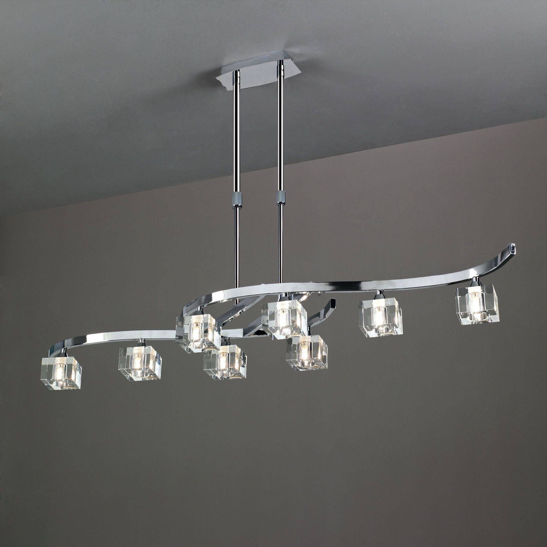 Потолочная люстра Mantra Cuadrax Chrome 0966_MN