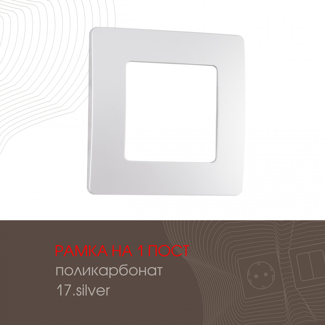 Рамка из поликарбоната на 1 пост Arte Milano 517.17-1.silver