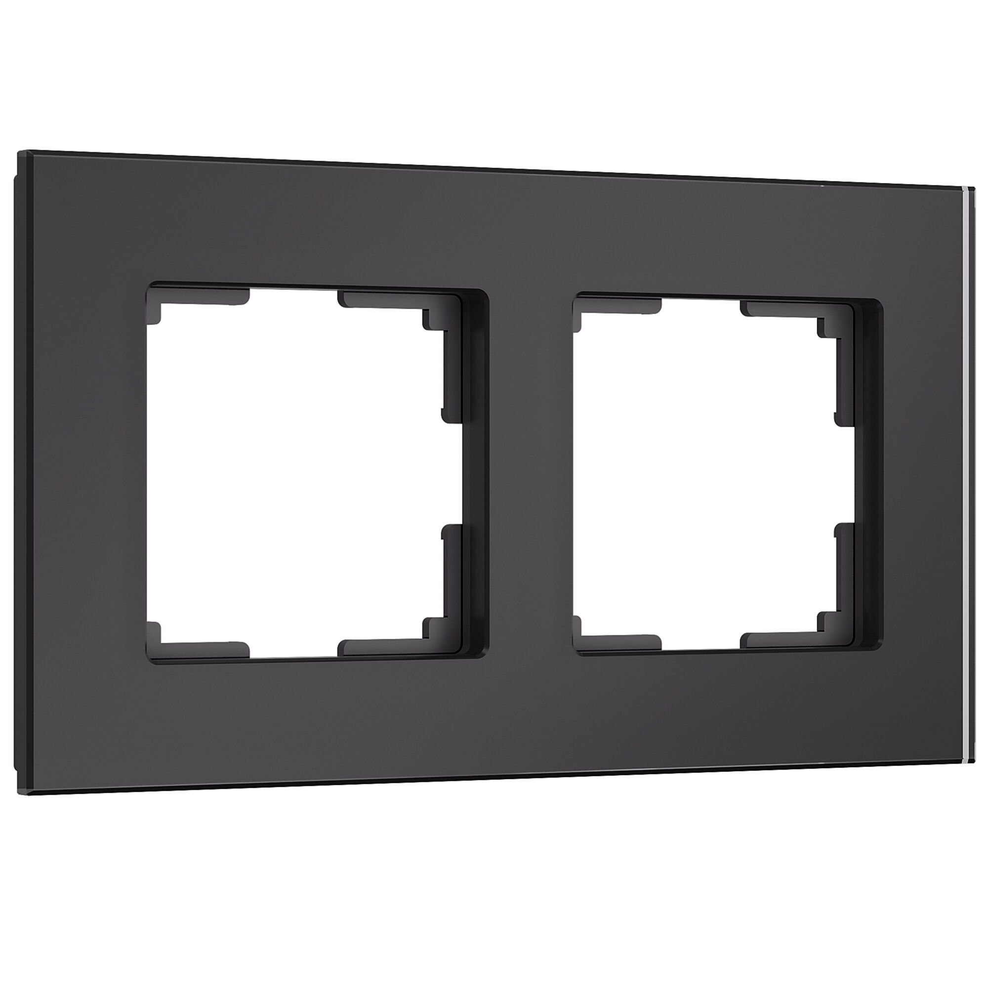 Рамка на 2 поста Senso (черный, стекло soft-touch) Werkel a064573_WR