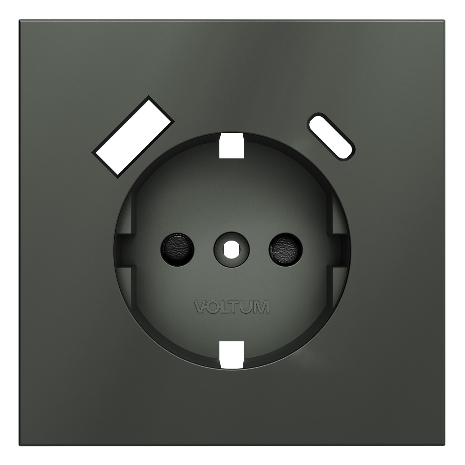 Накладка для розетки Voltum с заземлением и защитными шторками с USB A+C S70 VLS001006