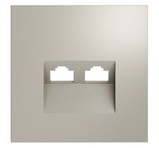 Накладка для розетки Voltum компьютерной двойной RJ45+RJ45 кат.6 S70 VLS001403